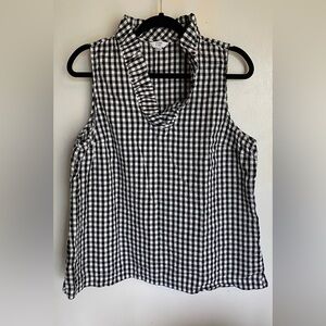 💥 2 TOPS  Dear John Black & White Gingham Sleeveless Tank plus green top